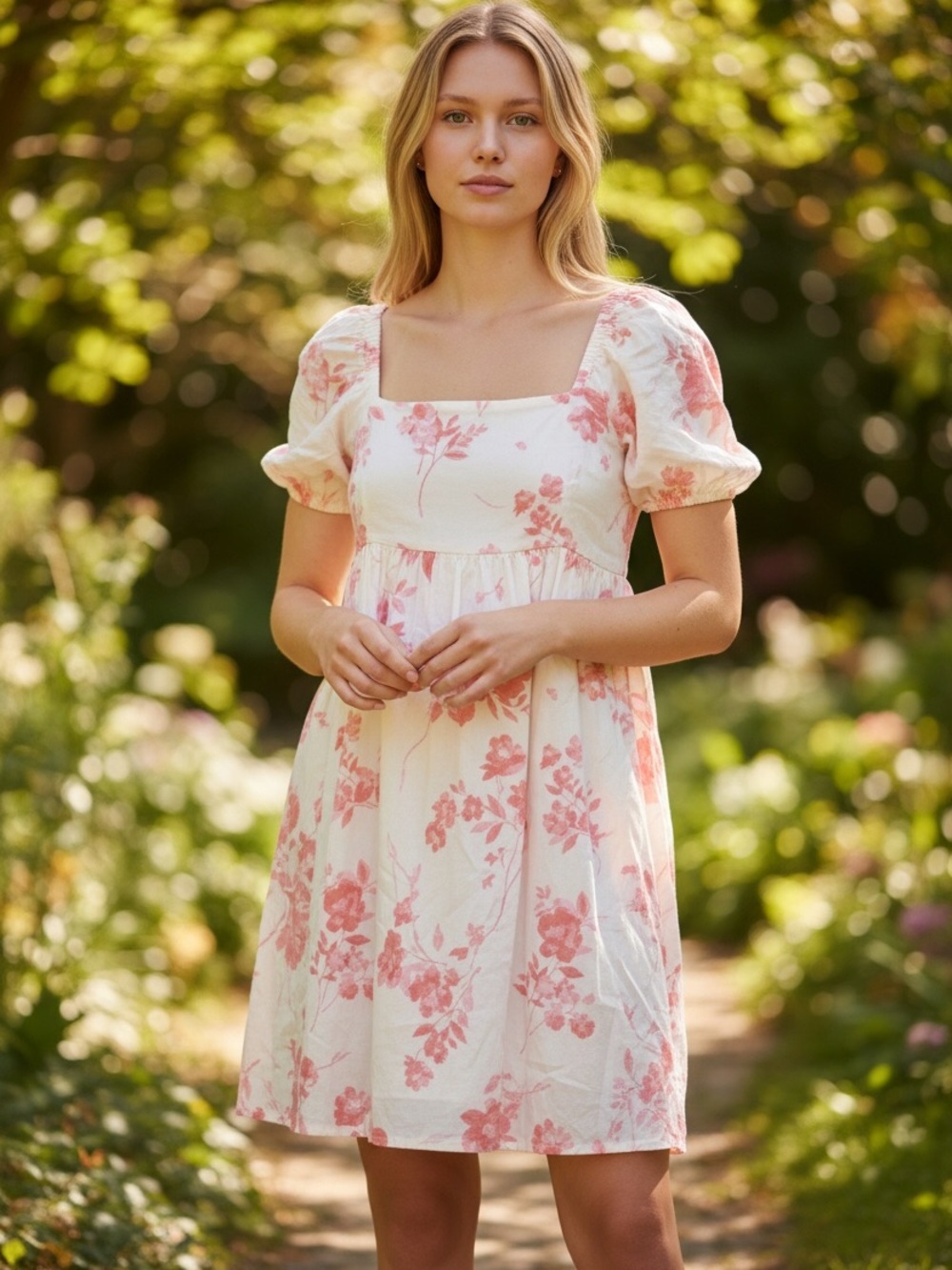 NWT...Womens Abound Babydoll dress. Size large
